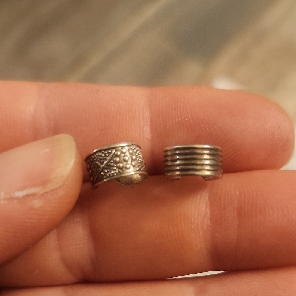 Silver Textured earings